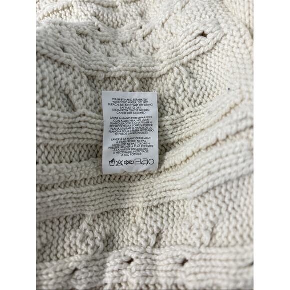 CABI Cottagecore Ethereal Corset Lace Cable Knit Sweater Cream Ivory 3157 S - Picture 8 of 11